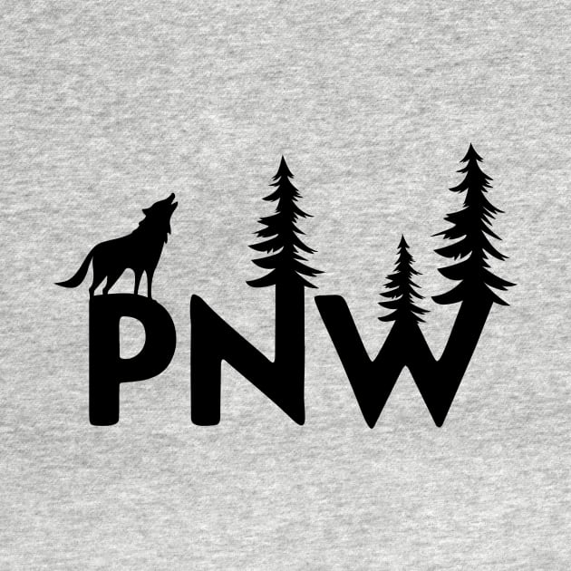 PNW Wolf by melaniepetersonart